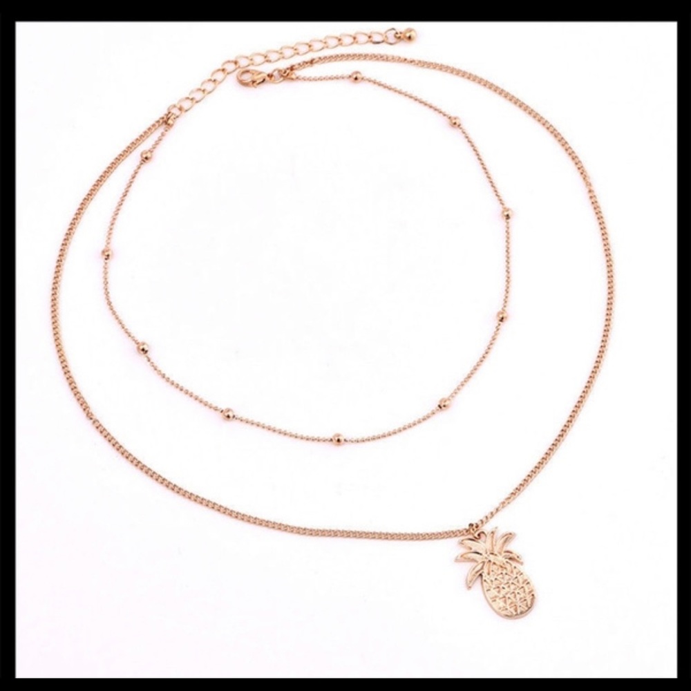 Pineapple necklace gold - Picture 2 of 6